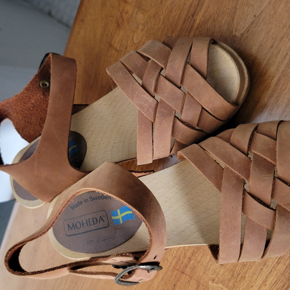 Lotta From Stockholm's Moheda Tan Leather Sandals